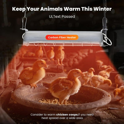 NESTRO 400W Carbon Fiber Chicken Coop Heater